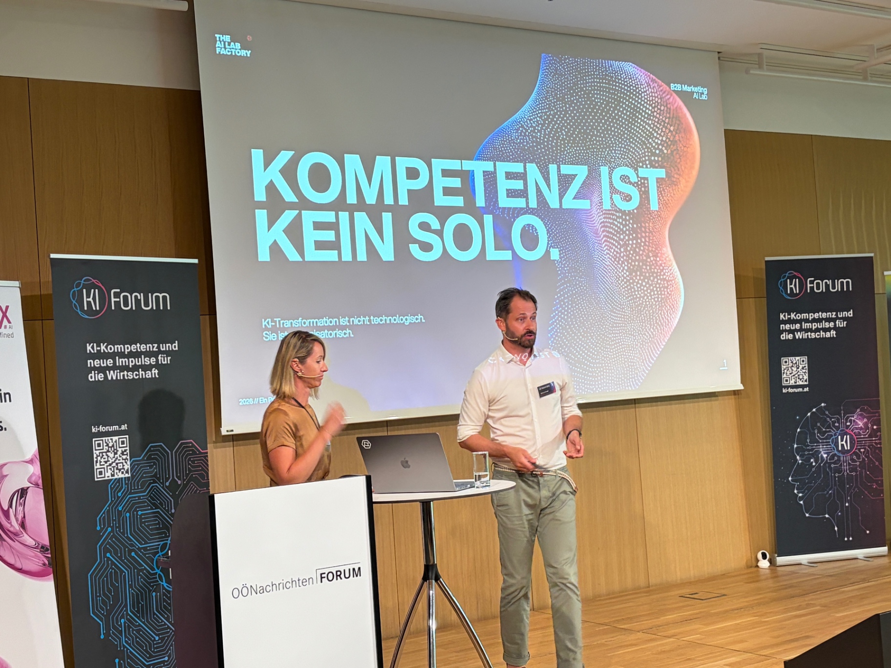 Präsentation während des Events