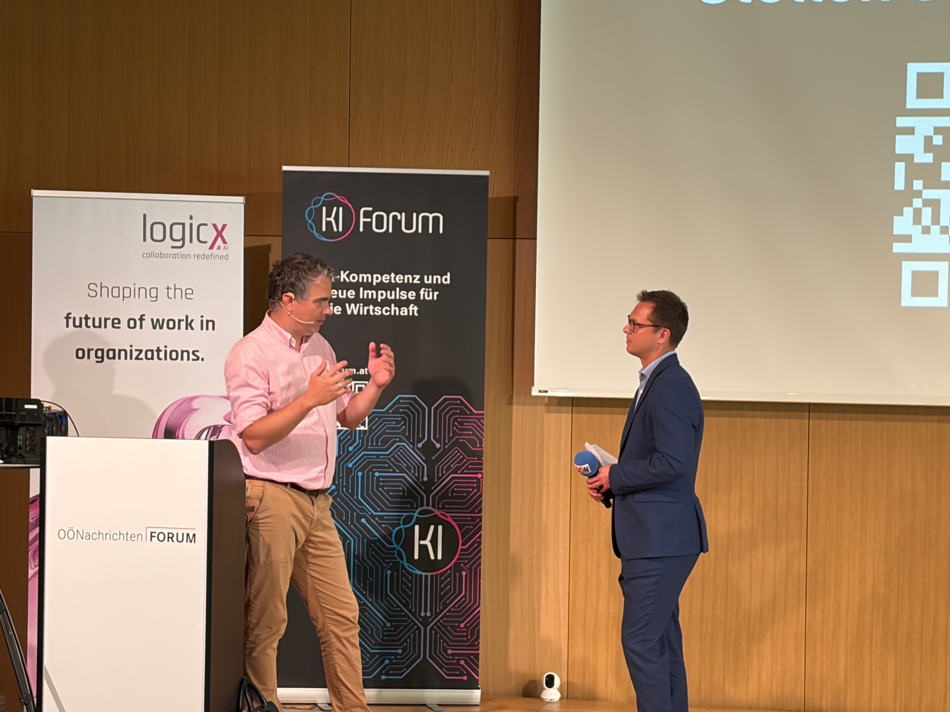 Präsentation während des Events